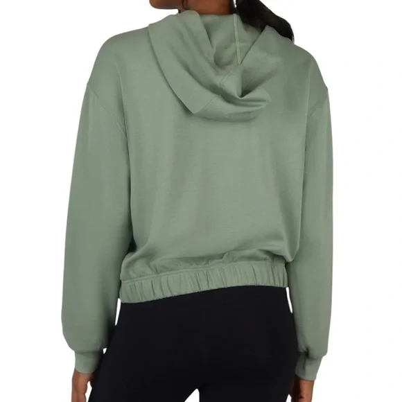 YOGALICIOUS Softlite Scuba Autumn HOODIE JACKET  color Iceberg Green Size Small - Picture 2 of 6